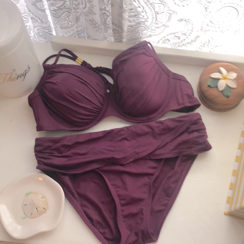 Bleu by Rod Beattie eggplant bikini.